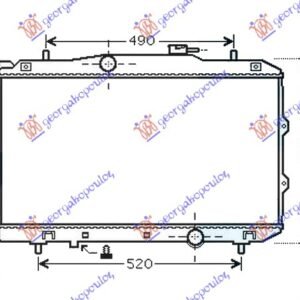 HLADNJAK MOTORA 1.6i/16V (+/-AC) (37.5x67x16) 06-09 - KIA CERATO 2004-2009 (LD)