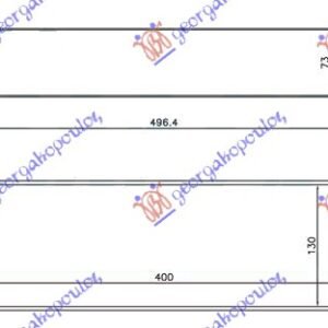 HLADNJAK INTERKULERA 2.4 TD (40x12.7x7.6) - FORD TRANSIT 2000-2006 (FA/FB/FZ/FC)