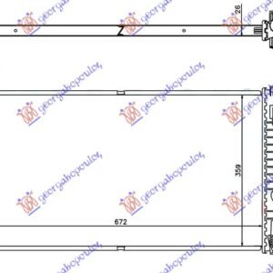 HLADNJAK MOTORA 2.0 TDi (+/-AC) (67x38x26) - FORD TRANSIT 2000-2006 (FA/FB/FZ/FC)