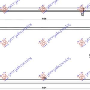 HLADNJAK MOTORA 2.3i 16V 2.4 TD (+/-AC) (77x40) (VALEO) - FORD TRANSIT 2000-2006 (FA/FB/FZ/FC)