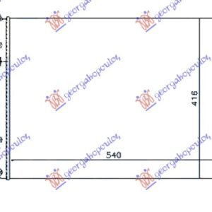 HLADNJAK MOTORA 1.4i 16V (+/-AC) (54x41.5x1.6) (VALEO) - ALFA ROMEO MITO 2008-2018 (955)