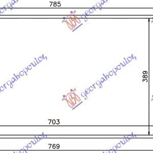 HLADNJAK MOTORA 1.8 BENZIN / 1.8 TDCI (70x38.5x24) - FORD TRANSIT CONNECT 2003-2010 (P64/P70/P80)