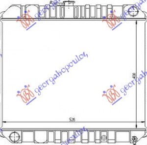 HLADNJAK MOTORA BENZIN (40x53) - TOYOTA HI-LUX 2WD 1989-1994 (YN 85)