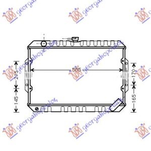 HLADNJAK MOTORA 2.5 T.DIZEL (+/-AC) (40x60) - MITSUBISHI P/U L200 1987-1992 (K3T/K2T/K1T/K0T)