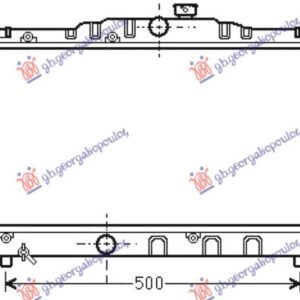 HLADNJAK MOTORA 1.3/1.6CC (325x569x16) - TOYOTA COROLLA SDN 1988-1991 (E 9)