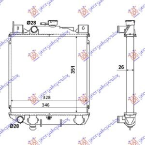 HLADNJAK MOTORA 1.6i 16V (+/-AC) (35x33x2.6) - SUZUKI SWIFT H/B 1990-1992 (SF413/AH/AJ)