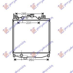 HLADNJAK MOTORA 1.0i 16V (350x360) (KOYO) - SUZUKI SWIFT H/B 1990-1992 (SF413/AH/AJ)