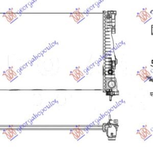 HLADNJAK MOTORA 1.8TBi (61x406x2.6) (NISSENS) - ALFA ROMEO GIULIETTA 2010-2020 (940)