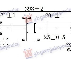 AMORTIZER HAUBE (400L-250N) - ALFA ROMEO GIULIETTA 2010-2020 (940)