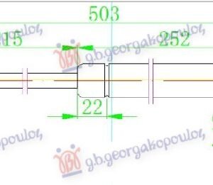AMORTIZER GEPEK VRATA (500L-440N) - ALFA ROMEO GIULIETTA 2010-2020 (940)