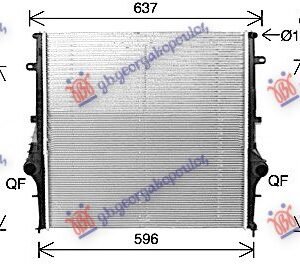 HLADNJAK MOTORA 2.2 DIZEL (AUTO) (540x543x16) (MAHLE BEHR) - ALFA ROMEO STELVIO 2016- (949)