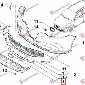 POKLOPAC SENZORA TEMPOMATA (O) - ALFA ROMEO TONALE 2022- (965)