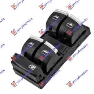 PREKIDAC U PREDNJIM VRATIMA HROM/CRNI (4 TASTERA) (10 PIN) - AUDI Q7 2009-2015 (4LB)