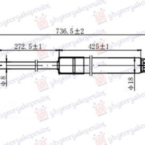 AMORTIZER HAUBE (736L-300N) - AUDI Q7 2015-2019 (4MB/4MG/4MQ)