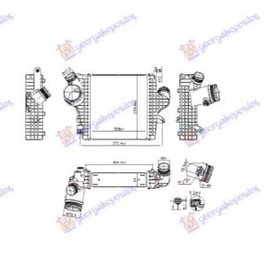 HLADNJAK INTERKULERA (258x240x64) (NISSENS) - AUDI Q7 2019-2024 (4MB/4MG/4MQ)