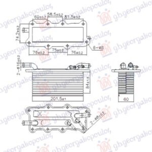 HLADNJAK INTERKULERA 1.0 BENZIN (84x201) - AUDI A1 2014-2018 (8X1/8XK/8XA/8XF)