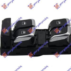 PREKIDAC U PREDNJIM VRATIMA HROM/CRNI (4 TASTERA) (10 PIN) - AUDI A1 2014-2018 (8X1/8XK/8XA/8XF)