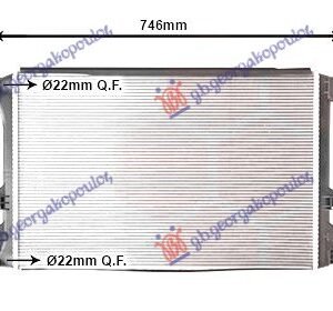 HLADNJAK MOTORA 1.0TSI/1.5TSI BENZIN (MANUELNI/AUTOMATSKI) (623x411) - AUDI A1 2018- (GBA/GBH)