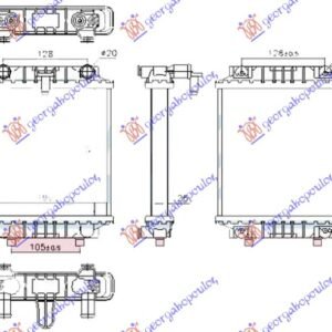 HLADNJAK MOTORA DODATNI 3.0-S6/4.0 TFSI BENZIN - 3.0 DIZEL (MAN/AUTO) (195x190) - AUDI A6 2010-2014 (4GH/4GJ/4G2/4GC/4G5/4GD)