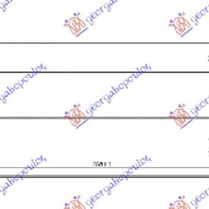 HLADNJAK INTERKULERA 3.0 TDi DIZEL (710x160x80) (CEVI 66mm) - AUDI A6 2014-2018  (4GH/4GJ/4G2/4GC/4G5/4GD)