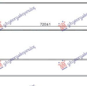 HLADNJAK INTERKULERA 3.0 TDI DIZEL (720x133) - AUDI A6 2014-2018  (4GH/4GJ/4G2/4GC/4G5/4GD)