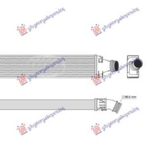 HLADNJAK INTERKULERA 2.0 TFSI BENZIN - 3.0 DIZEL TDI (720x144x80) - AUDI A4 2015-2018 (8W2/8WC/8W5/8WD)