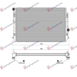 HLADNJAK MOTORA 2.0 TDi (135 KW) DIZEL (650x450x32) (NRF) - AUDI A3 3D/SPORTBACK 2012-2016 (8V1/8VK/8VA/8VF)