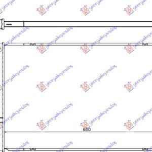 HLADNJAK MOTORA 1.0 TSi/1.2/1.4 TFSi BENZIN / 1.6/2.0 TDi DIZEL (650x400) (MEHANICKI SPOJ) - AUDI A3 3D/SPORTBACK 2012-2016 (8V1/8VK/8VA/8VF)