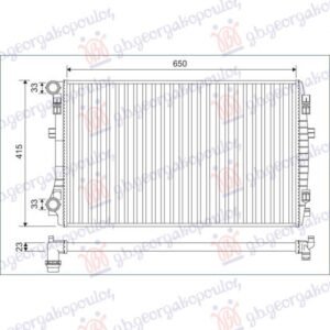 HLADNJAK MOTORA 1.0 Tsi/1.2/1.4 TFSi BENZIN - 1.6/2.0 TDi DIZEL (650x400) (VALEO) - AUDI A3 3D/SPORTBACK 2012-2016 (8V1/8VK/8VA/8VF)