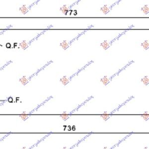 HLADNJAK MOTORA 1.2 TFSi BENZIN / 1.6 TDi DIZEL (650x325x24) - AUDI A3 3D/SPORTBACK 2012-2016 (8V1/8VK/8VA/8VF)