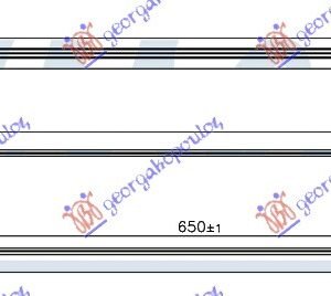 HLADNJAK MOTORA DODATNI 1.2 TFSi BENZIN / 1.6 TDi DIZEL (650x98x32) (VALEO) - AUDI A3 3D/SPORTBACK 2012-2016 (8V1/8VK/8VA/8VF)