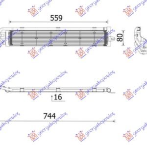 HLADNJAK MOTORA DODATNI 1.4 BENZIN/HIBRID (551x82) - AUDI A3 3D/SPORTBACK 2016-2020 (8V1/8VK/8VA/8VF)