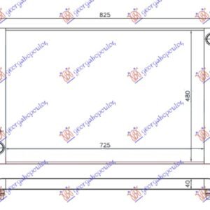 HLADNJAK MOTORA ZA SVE MODELE BENZIN/DIZEL (725x480x40) CEV DIJAGONALNO - AUDI A8 2002-2009 (4E2/4E8)