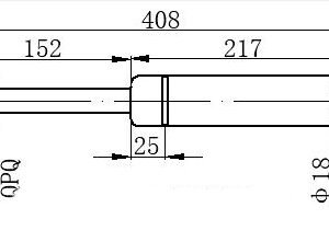 AMORTIZER GEPEK VRATA (408L-265N) - AUDI A8 2002-2009 (4E2/4E8)
