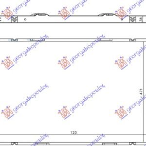 HLADNJAK MOTORA 2.0/3.0 TFSi HIBRID - 2.5 FSi BENZIN - 3.0 TDi DIZEL (720x470x32) - AUDI A8 2009-2013 (4H2/4H8/4HC/4HL)