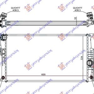 HLADNJAK MOTORA 1.5/2.0-3.0 (118i/125i N20 135) BENZIN (AUTO) (600x334x32) - BMW SERIES 1 3/5D 2011-2015 (F21/F20)