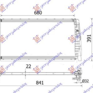 HLADNJAK MOTORA 1.5/2.0 (S) BENZIN (MAN/AUTO) (680x355) - BMW SERIES 1 2019-2024 (F40)