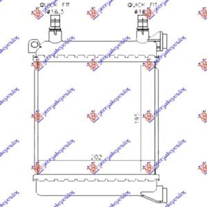 HLADNJAK MOTORA DODATNI 1.5/2.0 BENZIN (202x195) - BMW SERIES 1 2019-2024 (F40)