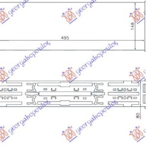 HLADNJAK INTERKULERA 1.6 (18i) 2.0 (20-28iX-iX) BENZIN - 2.0 (18-20d-dx) DIZEL (495x145x80) - BMW X3 2011-2014 (F25)