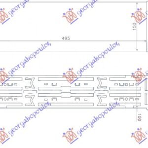 HLADNJAK INTERKULERA 3.0 (30-35dx) DIZEL (495x145x100) - BMW X3 2011-2014 (F25)