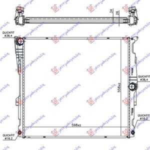 HLADNJAK MOTORA 3.0 (28iX KIN N52B30) BENZIN (AUTO) (600x560x26) - BMW X3 2011-2014 (F25)