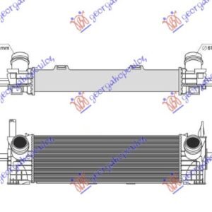 HLADNJAK INTERKULERA 2.0 DIZEL (540x170x80) - BMW X3 2017-2021 (G01)