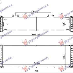 HLADNJAK INTERKULERA 2.0 BENZIN - 3.0 DIZEL (540x173x105) - BMW X3 2017-2021 (G01)
