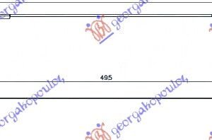 HLADNJAK INTERKULERA 1.4-1.8-2.0 BENZIN-DIZEL (495x133x76) - BMW SERIES 3 SDN/S.W. 2012-2014 (F30/F31)