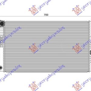 HLADNJAK MOTORA 3.0 (330d) DIZEL (AUTO) (600x330x26) 3 CEVI - BMW SERIES 3 SDN/S.W. 2012-2014 (F30/F31)