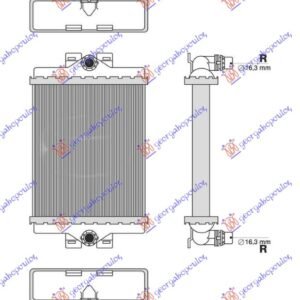 HLADNJAK MOTORA DODATNI BENZIN/DIZEL (185x156x26) - BMW SERIES 3 SDN/S.W. 2012-2014 (F30/F31)
