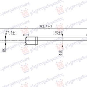 AMORTIZER HAUBE (M3) (282L-430N) - BMW SERIES 3 SDN/S.W. 2014-2018 (F30/F31)