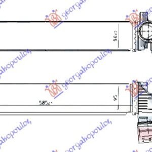 HLADNJAK INTERKULERA 1.5 (225xe HIBRID) BENZIN (585x95x98) (VALEO) - BMW SERIES 2 ACTIVE/GRAN TOURER 2014-2017 (F45/F46