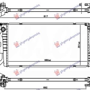 HLADNJAK MOTORA 1.5 (216i/218i) BENZIN (MAN/AUTO) (680x351x26) - BMW SERIES 2 ACTIVE/GRAN TOURER 2014-2017 (F45/F46