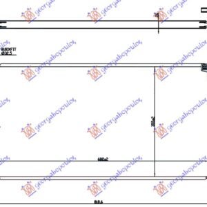 HLADNJAK MOTORA 1.5 (216i/218) BENZIN (AUTO) (680x350x26) (3 CEVI) (NISSENS) - BMW SERIES 2 ACTIVE/GRAN TOURER 2014-2017 (F45/F46